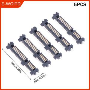 【E-WOITD】 5ชิ้นซ็อกเก็ตอินเตอร์เฟส SATA SSD ที่นั่งไดรฟ์แบบ Solid State 7 + 15P ขั้วต่อตัวผู้22PIN ตัวเชื่อมต่อแผ่นจมพอร์ตตัวเชื่อมต่อชนิดแผ่นเชื่อมต่อ