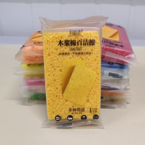 [ READY STOCK ] Kitchen Cleaning Cellulose Sponge Natural Wood Pulp Sponge For Dishes Multiuse Non Scratch Dish