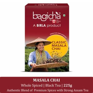Bagicha Classic Indian Masala Tea Assam Black Tea with Whole Spices Rich & Full-Bodied Milk Tea 225g