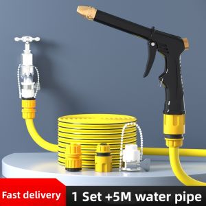 Hose for Water 5/10/15/20M Nozzle High Pressure Spray for Car Wash Spray Gune Flower Watering Garden
