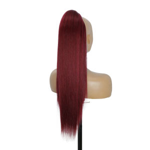 28 Inch Tóc Đuôi Ngựa Thẳng Tóc Vàng Tạo Khối 12 / 613 Tóc Nối Màu Nâu Ombre Với Kẹp 180Gram Tóc Tổng Hợp Sinh Học Nhiệt Độ Cao2026