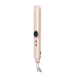 BEAUTYLADIES 12 Level Temperature Control Negative Ion Straightener Ceramic Plates Quick Heating Electric Hair Straightener Professional Dual Use Hair Curler for Home