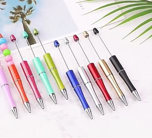 DIY Beaded Pen Cute Beadable Ballpoint Pen Macaron Color Student DIY Stationery Gift