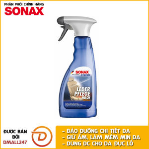 Chai xịt dưỡng da ô tô cao cấp Leather Care Milk Xtreme Sonax 254241 500ml - làm sạch chuyên sâu bảo dưỡng da dạng sữa phục hồi bề mặt da - Dmall247