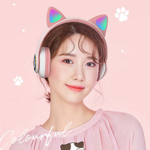 Bluetooth Headphone Wireless For Kids & Adult Adjustable Cat Ear Headset With Mic Headphones Gift
