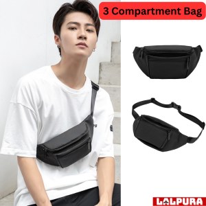 Sling Bag Beg Silang Lelaki Black Waist Bag Waterproof Chest Bag Shoulder Bag Crossbody Messenger Bag Men Pouch Bum Bag Side Bag Waist Pack