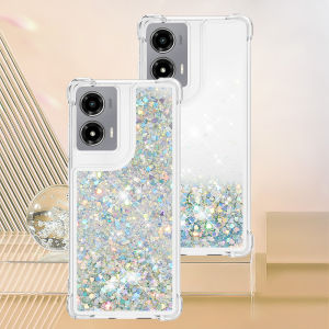 Moto Edge Quicksand Liquid Silicone Glitter Case For Motorola Moto Edge 5g 30 Pro S Shockproof Soft Clear Cover Funda h260820