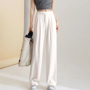 Womens Loose Wide Leg Pants Suit Wide Leg Pants Slim Draped Suit Wide Leg Pants Tow High Waisted