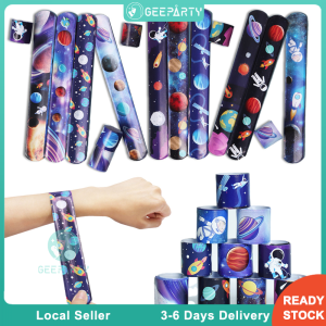 10pcs Universe Planet Astronaut Clap Circle Wristband Toys For Kids Birthday Party Decorations