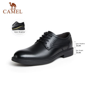 Cameljeans Mens Shoes Formal Leather Shoes Spring Mens Business Inner Heightening British Shoes