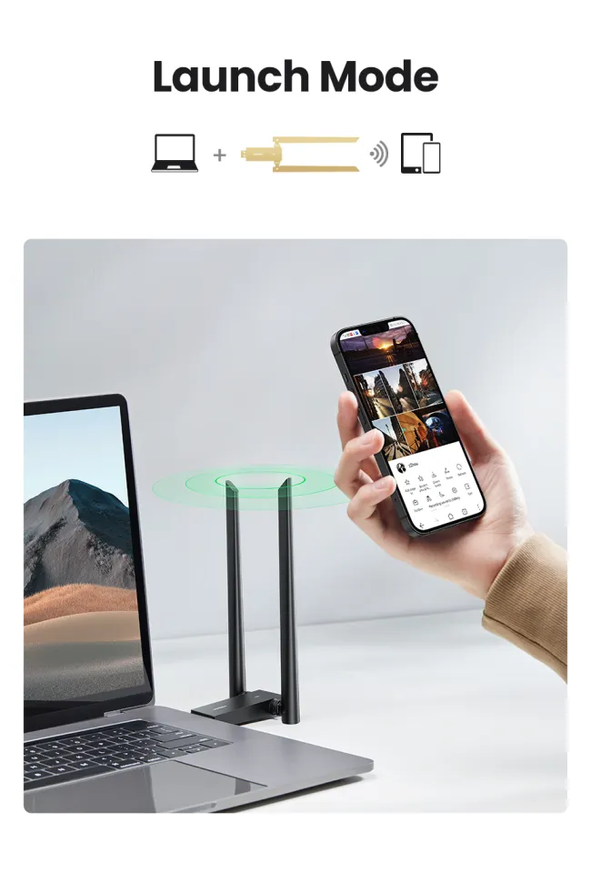 USB WiFi Adapter for PC 1200Mbps Wireless Network Adapter WiFi