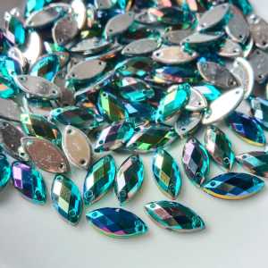 payet diamond kristal jahit akrilik mata grade A uk 7x15 per lusin