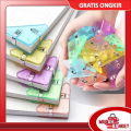 Murah Banget - Klip Penjepit Buku / Klip Sudut Kertas Akrilik / Paper Clip Segitiga Warna-Warni / Penjepit Kertas Binder Plastik. 
