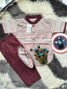 Busana Muslim KOKO KURTA anak/koko anaK laki laki usia 1th-12th bahan katun toyobo lengan pendek