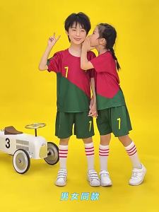 AU Childrens Football Uniform Set Summer Short Sleeve Messi c Customized soccer jerseys for boys and girls in kindergarten and elementary school