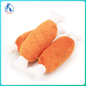 Pet dog training toy voice plush chicken leg bone toy suitable for all dogs