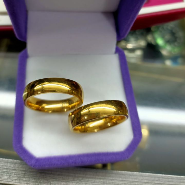 2pcs) WEDDING RING 14KARAT COMMERCIAL GOLD FREE ENGRAVE Female