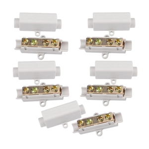 10pcs Inlines Wire Terminals Block Brass Wire Connectors 100A Current Capacity for Ceiling lamp & Electricity meter