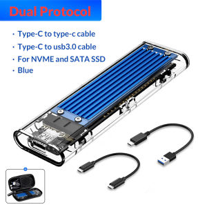 ORICO M.2 SSD Enclosure Case Transparent NVME M.2 to type-c External Mobile Hard Drive Enclosure For Computer(TCM2)