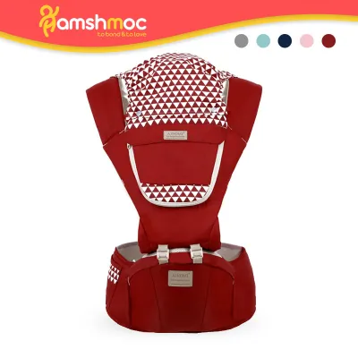 HamshMoc 0-36 Months 3 In 1 Multifunctional Baby Carrier Backpack Ergonomic Non-Slip Hip Seat Carrier on Back Front Facing Kangaroo Baby Wrap Straps Carrier Free Hand Easy Wear Travel Bag