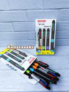 PEN JOYKO BP-288 QUACO 3 / Pen 4 warna ( ISI 6/12 PCS)