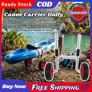 Domavana Kayak Cart Heavy Duty Canoe Dolly Kayak Carrier Trolley with 10in Wheels Kayak Beach Cart Transport for Carrying Kayaks Canoes Boats