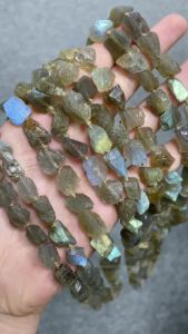 Natural Labradorite Rough Material Nugget 8mm-12mm. Almost Every Bead Has Flash Of Different Angles