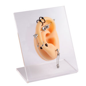Silicone Ear Model Ear Stud Earrings Display Practice Piercing Tools