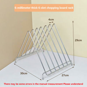 Stainless Steel Thickened Cutting Board Stand Kitchen Storage Rack Simple Modern Home Ground Standing Shelf