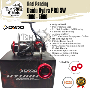Reel Pancing DAIDO HYDRA PRO SW 1000 - 5000 (7+1Bearing) SaltWater PH - Toms Fishing