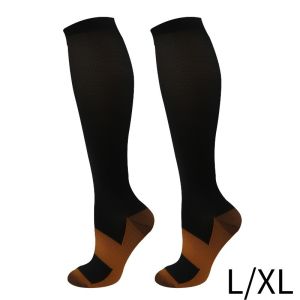 1 pair Copper Compression Socks For Women And Men Circulation Support For Athletic Running Cycling