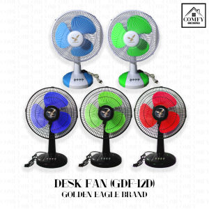 12 Inches GOLDEN EAGLE Electric Desk Fan 3-High Performance Speed Plastic Fan Blade (COD)