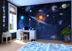 (HCM) Tranh dán trần dán tường 3d hành tinh vũ trụ galaxy 2 có sẵn keodễ dán(có in theo kích thước yêu cầu)