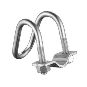 6Pcs Klem Penjepit Pipa Stainless Double U-Shaped / Klem Silang Pipa Baja / Aksesoris Perancah