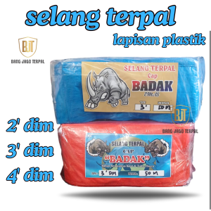 Selang Terpal Plastik Diesel Desel Irigasi Sawah 3 inch dan 4 inch panjang 50m Biru Tanaman