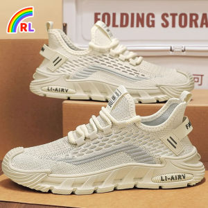 Mens sports shoes breathable lightweight running shoes rubber wear-resistant non-slip commuter shoes
