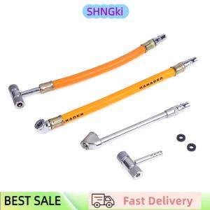 SHNGki Inflatable Bike Motorbike Truck Tyre Inflator Connector Hardware Tools Car Nozzle Valve Air Hose Inflating Needles Pump