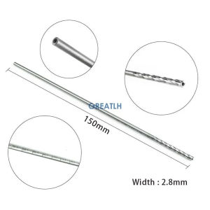 Đầu khoan có ống dẫn chỉnh hình bằng thép không gỉ dụng cụ chỉnh hình thú y cho thú cưng