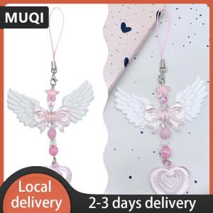 [COD] HOT SALE💖 Ship within 24 hours Lovely Wings Bow Heart Mobile Strap Phone Pendant Chain For Girls Women Fashion Sweet Keychain Bags Decorative Accessories Gifts