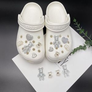 Crocs Charms Shoes Accessories Detachable DIY Fashion Violent Bear Clogs Chain Set Shoes Flower Buckle for Crocs