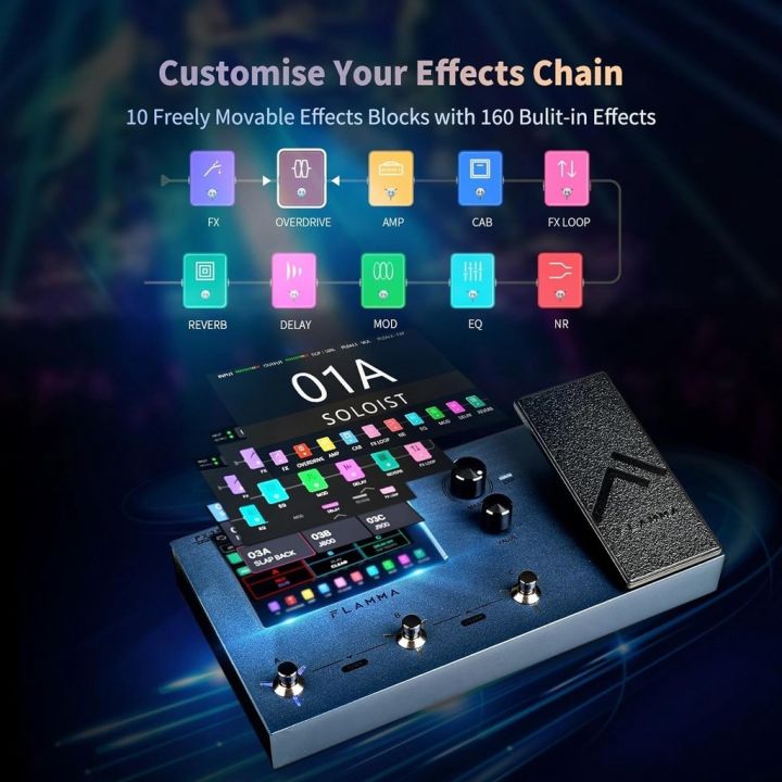 Original%20FLAMMA%20FX150%20Multi%20Effects%20Processor%20Electric%20Guitar%20Pedal%20with%20Amp%20Modelling%20Cabinet%20Simulation%20Global%20EQ%20Touchscreen%20-%20Image%205