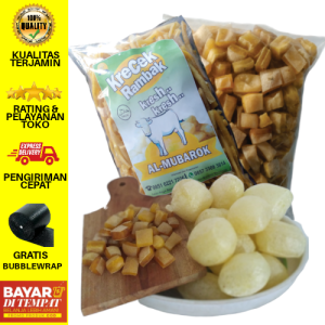 (KOTAK/DADU) Krecek Kerupuk Kulit Sapi / Rambak Murah / Krupuk Rambak Asli / Kerupuk Kulit Sapi / Krecek Rambak Produsen (500 gram)