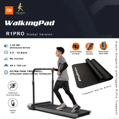 Xiaomi Kingsmith Treadmill Walking pad R1 Pro Foldable Upright Storage 10Km/h Running Walking 2in1 APP Control with Handrail Home Cardio Workout