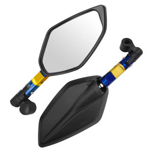 2pcs Universal Motorcycle Side Mirror Aluminum 7/8" Handle Bar End Side Rearview Mirrors 1 Pair