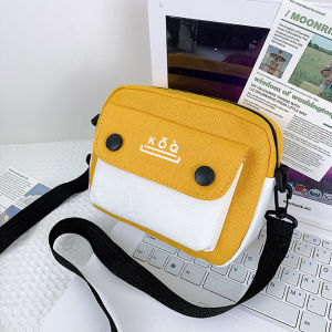 2024 Women Canvas Bag Fashion Wallet Canvas Solid Color Mobile Phone Lipstick Mini canvas wallet for women