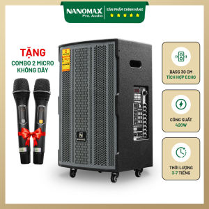 Loa Kẹo Kéo Nanomax SK-1202 Bass 30cm Công Suất 420w Karaoke Bluetooth Bảo Hành 12 Tháng