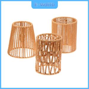 【E-WOITD】 โคมไฟแขวนสไตล์วินเทจ1ชิ้นโคมไฟสานแฮนด์เมดสำหรับห้องนั่งเล่นห้องนอนโรงแรมโคมไฟหวายจำลอง