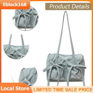 Women Tote Bag with Bow Casual Shoulder Handbag for Daily Use in Elegant Black and Stylish Design
