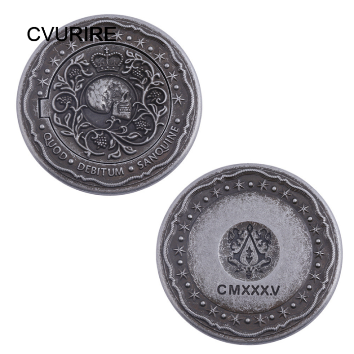Cvurire【Ready!】John Wick Movie Gold Coin Coin Skull Blood Oath Marker