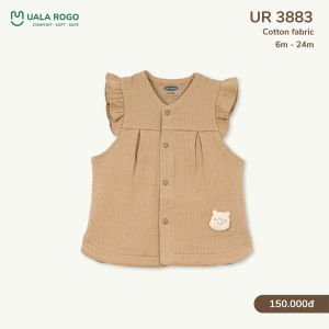 UALAROGO Áo gile nỉ thu đông dày vừa cho bé gái (6-24m) (UR3883)